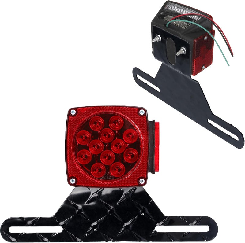 BFXM Universal Trailer License Plate Bracket Frame, License Plate Holder, Trailer Mount Plate Frame, License Plate Bracket for RV, Boat, Trailer Licence Tag Holder (Black) - Image 5